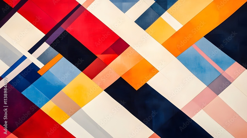 Poster abstract geometric pattern colorful diagonal design