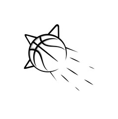 basketball logo with star icon combination