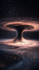 Cosmic Singularity: Swirling Stars and Gravitational Pull