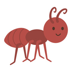 Ant Animal Cartoon Colored Clipart Illustration