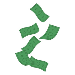 Flying Money Stack business illustration