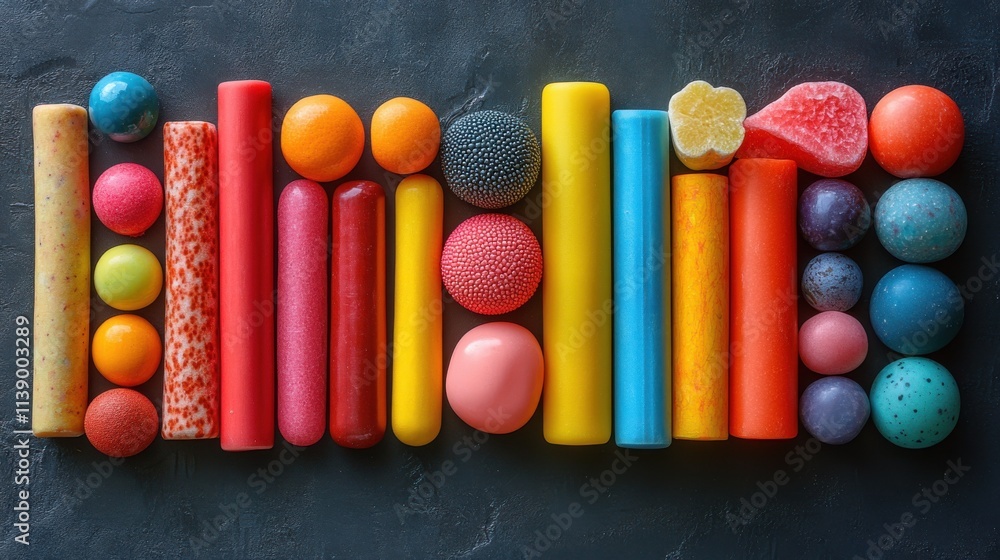 Poster a group of different colored objects