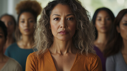 Diverse women united in a powerful domestic violence awareness campaign, emphasizing empowerment, activism, and survivor stories of hope.