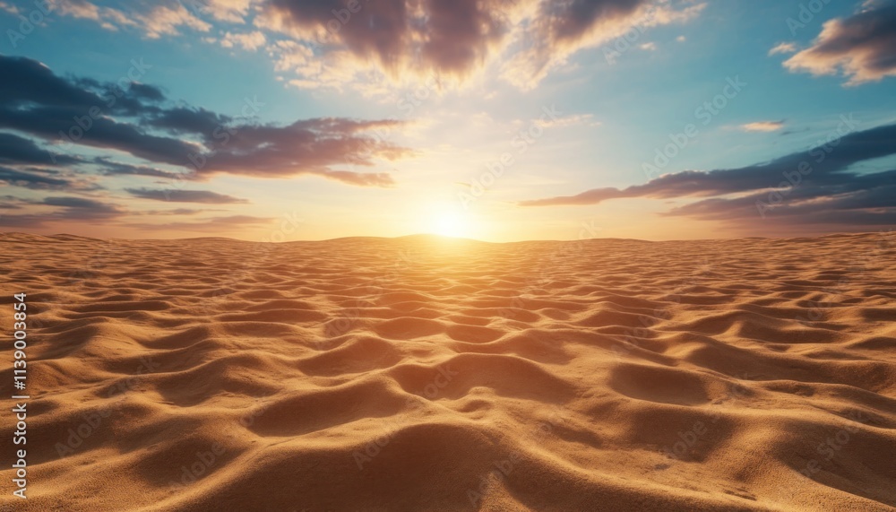 Aufkleber experience the serenity vast open sky with sun rays filtering gently over the tranquil expanse of de