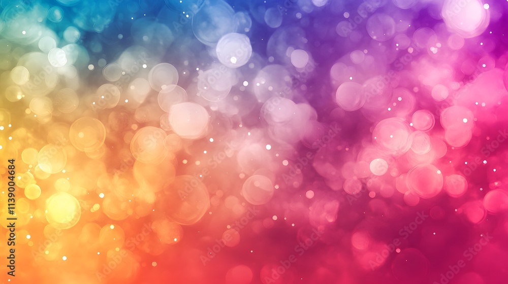 Poster abstract colorful bokeh background with bright lights