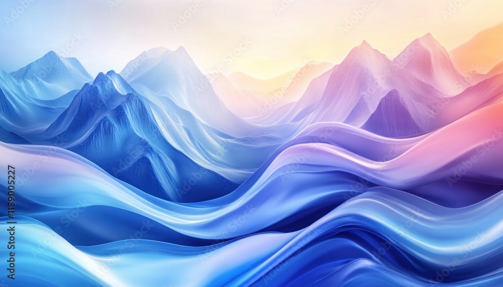 Poster explore breathtaking landscapes where subtle atmospheric layers blending into a pure blue infinity c