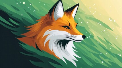 Obraz premium a logo of a fox