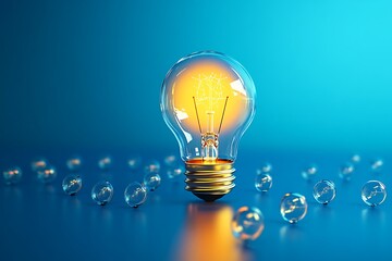 Illuminating Idea, Concept of Innovation and Inspiration