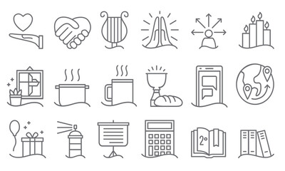 Thanks giving icon set