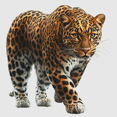 Obraz premium Leopard Hunting Drawing Captivating Wildlife Art Illustration Showcasing Nature's Predator in Action Stunning Detail and Composition for Animal Lovers and Art Enthusiasts