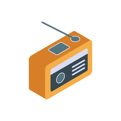 Isometric Radio icon vector design element templates simple and modern concept