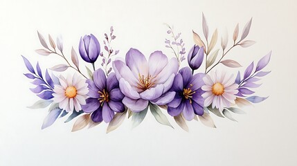 Fototapeta premium Delicate floral arrangement studio digital art soft colors close-up nature inspiration