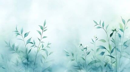 Gentle breeze blows through lush greenery nature scene calm atmosphere serene viewpoint