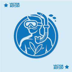 Holiday Diving activities logo vector