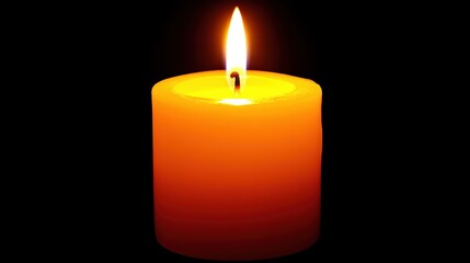 Flickering Candle Light in a Dark Setting for Relaxation and Calm