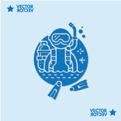 Holiday Diving activities logo vector