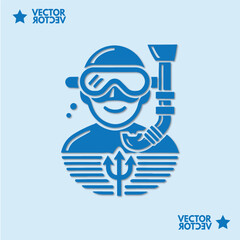 Holiday Diving activities logo vector