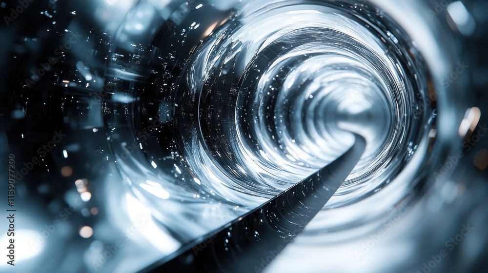Poster abstract 3d animation distorted futuristic stucture video loo