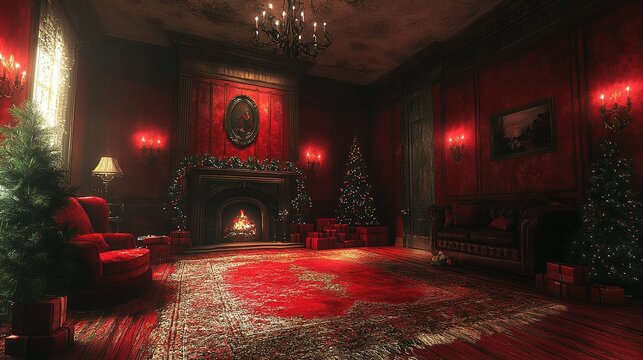 Santa's Festive Red Hideaway
