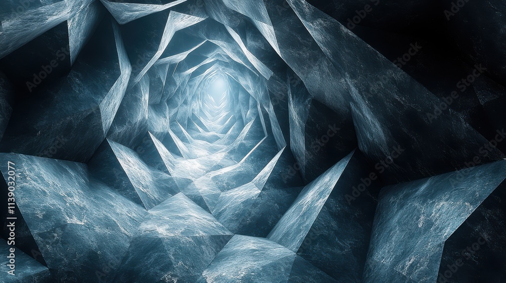 Aufkleber abstract 3d animation rotating dark futuristic shape video loo