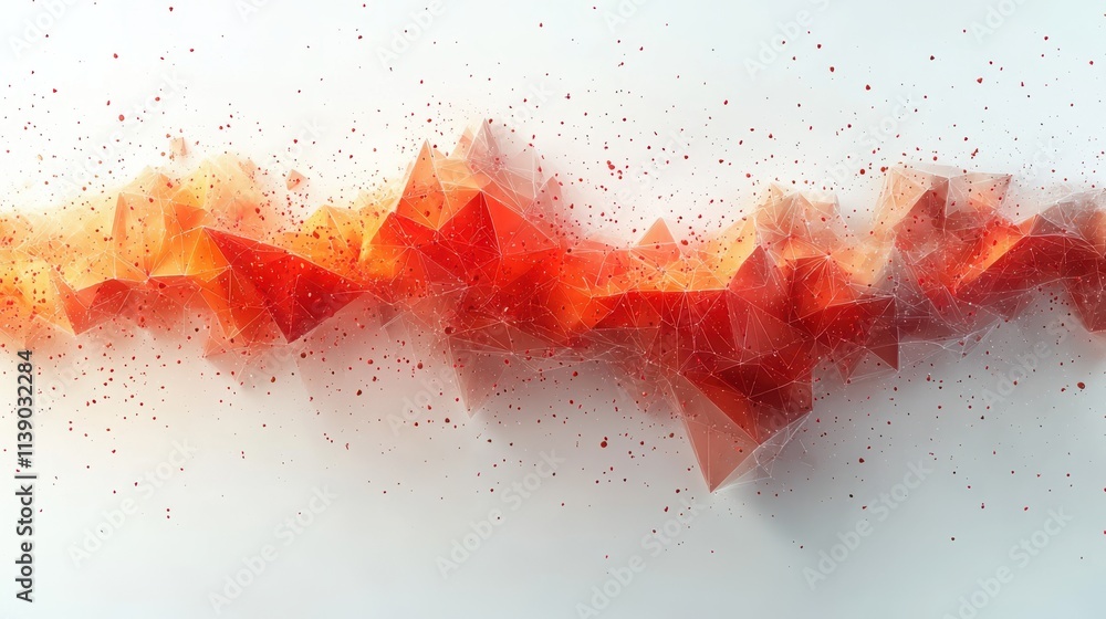 Poster abstract 3d animation rotating geometric shapes on white background video loo