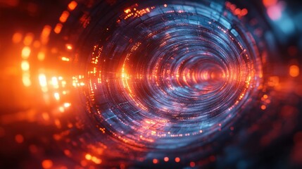 abstract 3d animation rotating futuristic shape loo