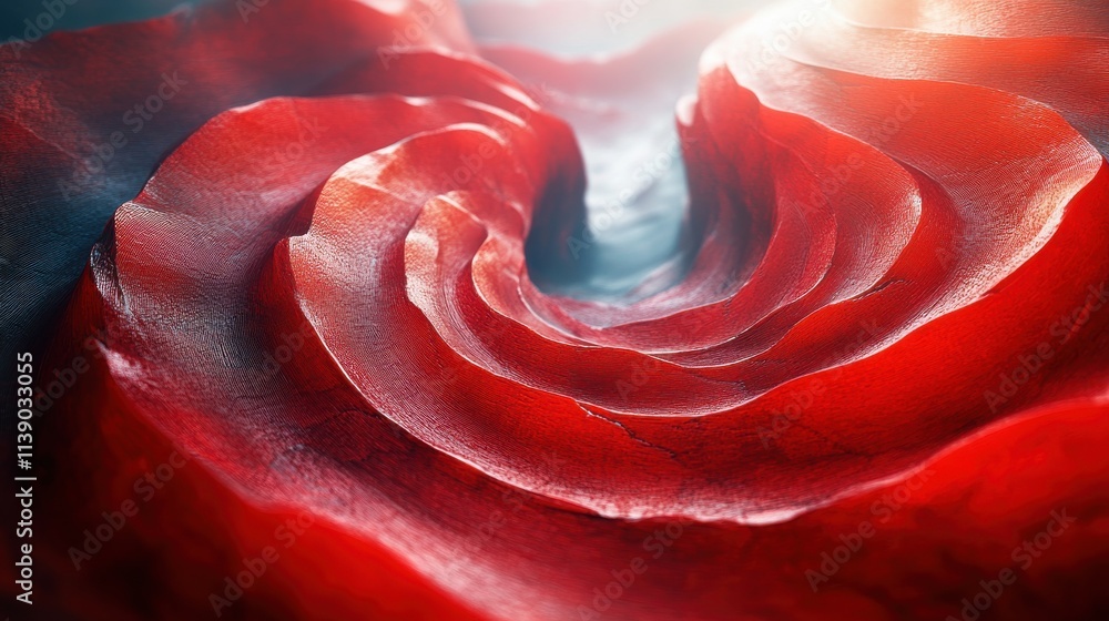 Poster abstract 3d animation rotating red futuristic shape video loo