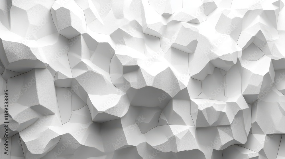 Poster abstract 3d animation white geometric background with moving shapes seamless looped vide