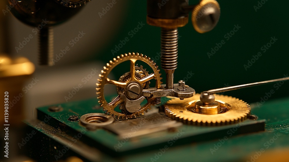 Poster close-up of intricate clockwork gears and mechanisms.