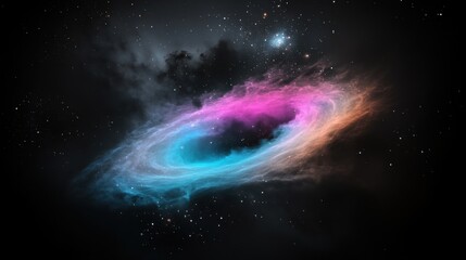 Fototapeta premium Exploring Cosmic Wonders A Stunning Nebula in Deep Space Digital Art Celestial Environment Wide Angle View Astronomy Concept