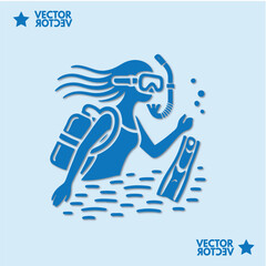 Holiday Diving activities logo vector