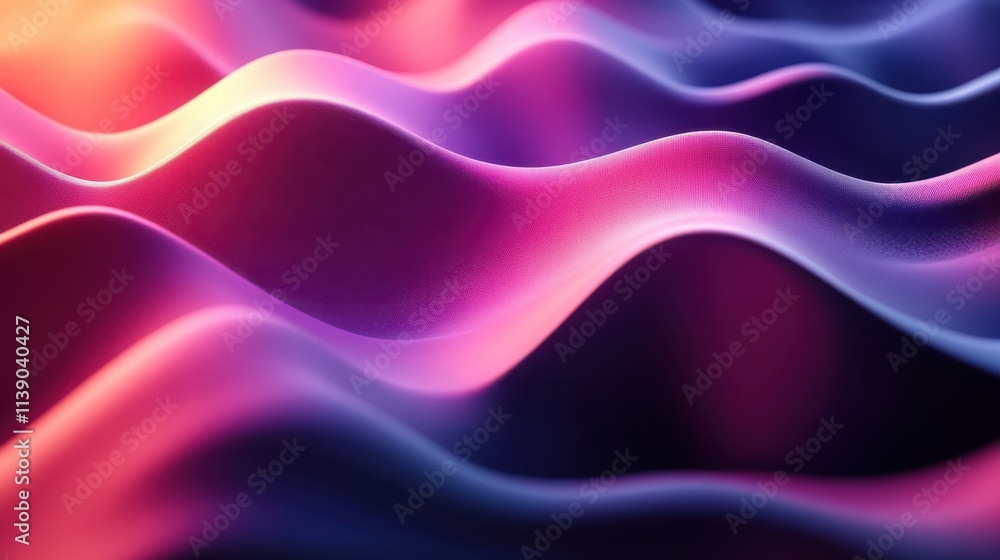 Poster abstract 3d render colorful background design wavy surfac