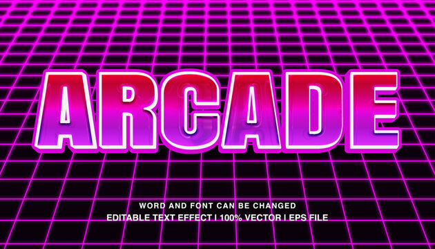 editable arcade game retro typeface