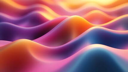 Obraz premium abstract 3d render colorful wavy line background desig