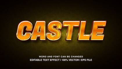 editable castle yellow gold luxury typeface