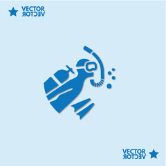 Holiday Diving activities logo vector