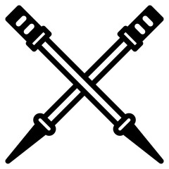 trekking pole with glyph style