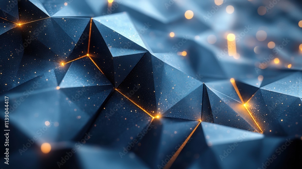 Poster abstract 3d render geometric triangulated background seamless looped vide