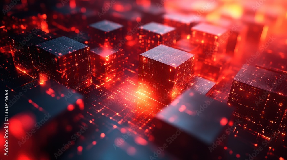 Poster abstract 3d render high technology background desig
