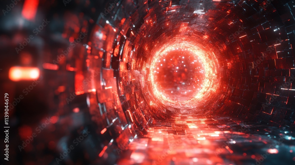 Poster abstract 3d render high technology background desig