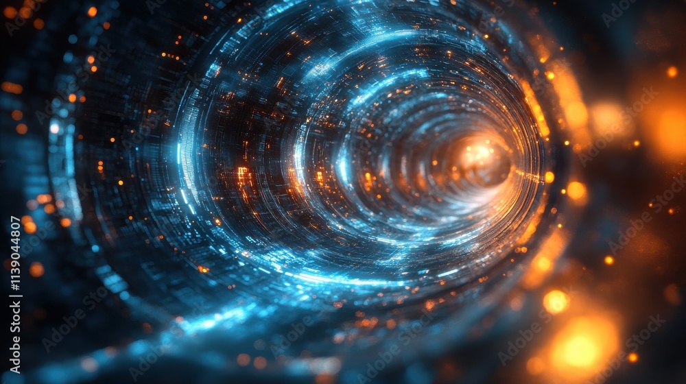 Poster abstract 3d render high technology background desig