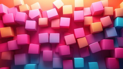 abstract 3d render modern background with cubes geometric desig