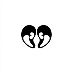 Obraz premium Abstract heart shape design with small hearts inside.