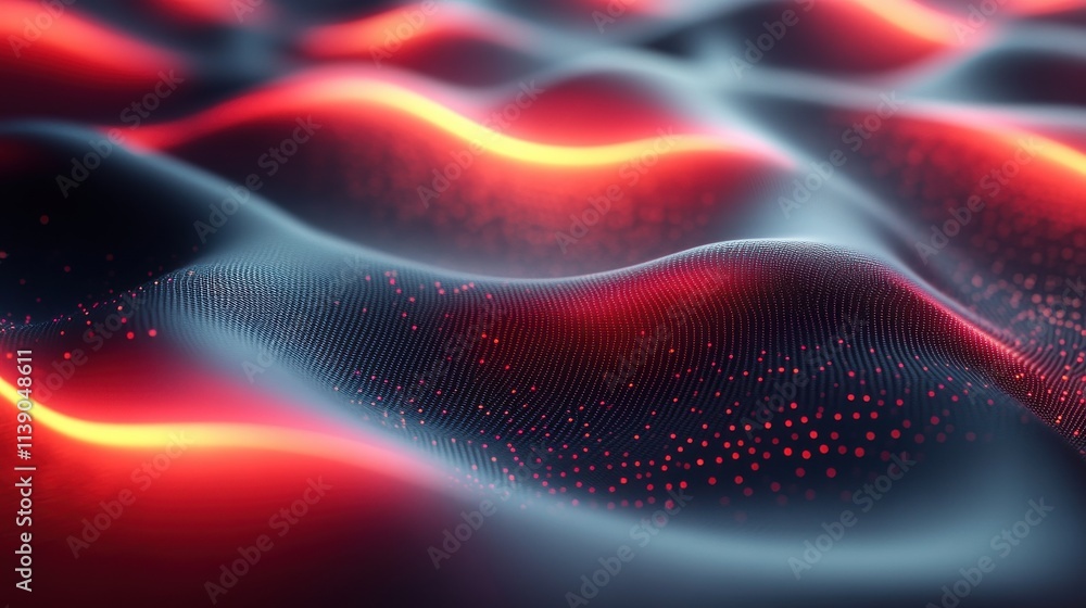 Poster abstract 3d render of technological surface modern background desig