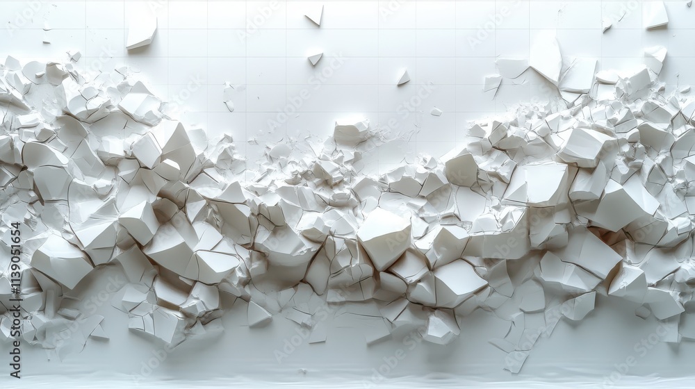 Aufkleber abstract 3d rendered animation rotating geometric shapes on white background video loo