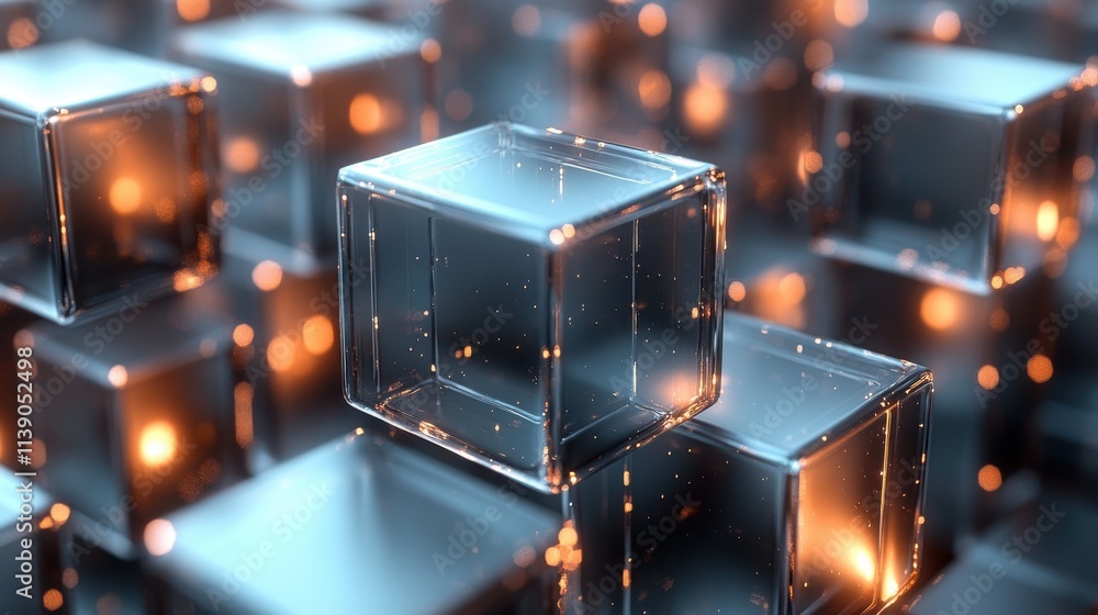 Poster abstract 3d rendering animation with geometric shapes modern trasition background with cubes motion 