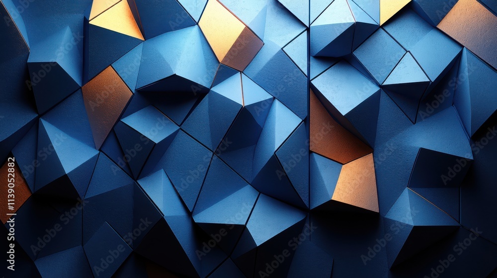 Aufkleber abstract 3d rendering of a geometric background futuristic modern desig