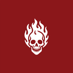 Flame skull logo