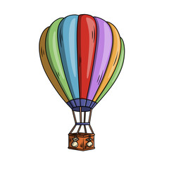 Fototapeta premium Colorful hot air balloon flying on the sky