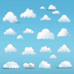 Cartoon Cloud Collection for Creative Skies